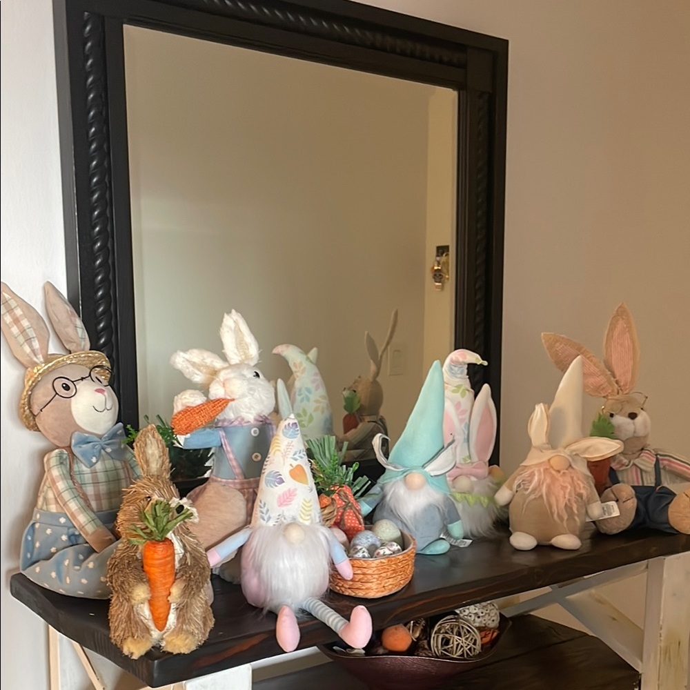 Charming Pastel Bunny and Gnome Decor Set